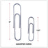 Universal UNV21001 Plastic-Coated Paper Clips, Assorted Sizes Silver (1000/Pack)