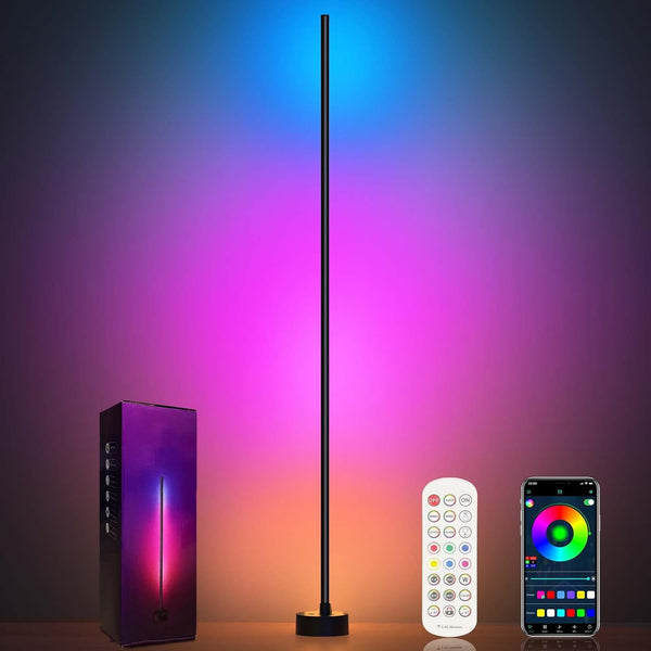 Miortior Corner Floor Lamp - Smart RGB LED Corner Lamp with App and