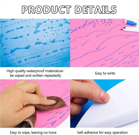 OJYUDD Dry Erase Dots Circles, 11 Inch Removable Vinyl Dot Wall Decal for School Teaching Progress, 8 Pack