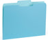 Blue Summit File Folders, Letter Size, Two-Tone Ocean Colors, 1/3 Tab - 100 Pack