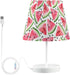 Peystean Cute Cut Watermelon Summer 3 Colors Dimmable LED Table Lamp with USB