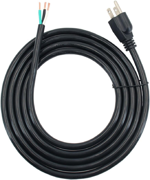 14 Gauge Replacement Power Cord, 8Ft Cable 110V 115V 120V for Appliance, NEMA 5-15P Plug