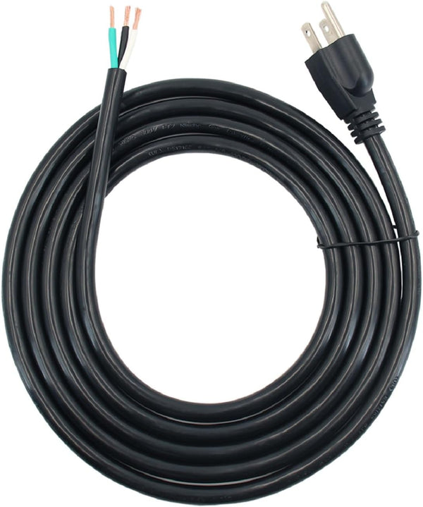 14 Gauge Replacement Power Cord, 8Ft Cable 110V 115V 120V for Appliance, NEMA 5-15P Plug