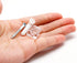 24 Sets of Clear Plastic Mirror Holder Clips Kit with Screws for Fixing Mirror Cabinet Door (9mm)