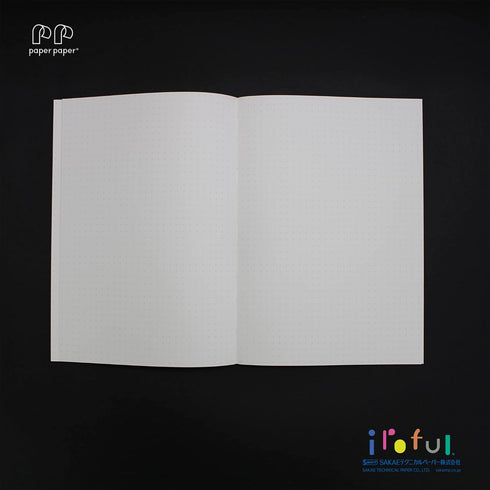 SAKAE????????? iroful Notebook, 75 gsm, 8.27" x 5.85", 160 Pages, 5mm Dotted, White, 1 Pack (PI-A5DBW)