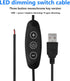 2.0 9-Speed Dimming 5V 5PCS (1.5M/4.9FT) SinLoon USB Male with ON/Off Switch to Stripped Ends, USB Switch Power Cable