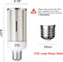 60W LED Corn Light Bulb, Large Mogul E39 Base, 6000-Lumen, 6500K Daylight Cool White for Large Areas