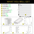 Pegboard Combination Kit, Wall Mounted Storage Set with 4 Pegboards & 14 Accessories, White Peg Boards Organizer