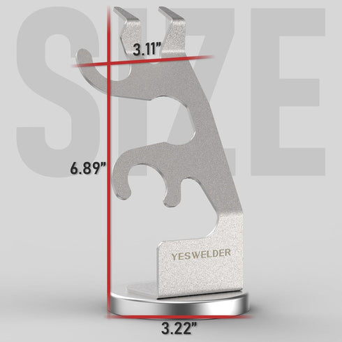 YESWELDER Welding Torch Holder - Magnetic for TIG Torches, Metal Stand with Strong Magnet Base