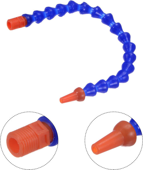 12pcs Flexible Water Oil Coolant Pipe Hose, 30cm Length, 13mm Thread, Adjustable Cooling Tube for Lathe CNC Hydraulic