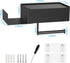 FUNLEU Toilet Paper Holder with Shelf, Self Adhesive Toilet Paper Holder with Storage, Wipe Holder for Bathroom