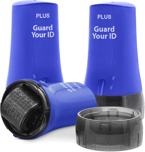 Guard Your ID Confidential Security Roller Set Advanced 2.0 for Identity Theft Protection (Regular 3-Pack, Blue)
