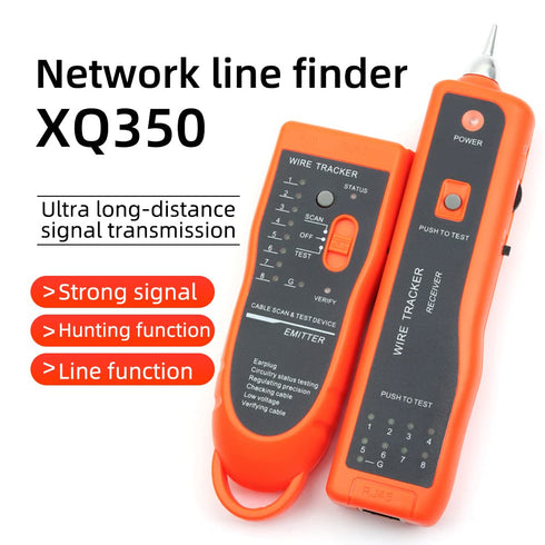 Ethernet Cable Tracker LAN Network Cables Tester Multifunction Line Finder Measure for CAT5 CAT6 RJ45 RJ11 with Network Maintenance Collage Telephone Line Test Earphones for Cable Collage