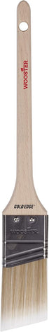 Wooster 5234-1 1/2 Series 5234 1-1/2" Edge Thin Angle Brush, 1 1/2 Inch, Gold,White by Wooster