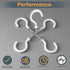 50Pcs White Cup Hooks, 1-1/4 Inch Heavy Duty Screw-in Metal Mug Hooks, Vinyl Coated Screw Hooks