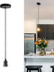 1-Light Mini Pendant Light Kit, Adjustable Pendant Lights Cord 4.92ft, Pearl Black