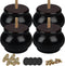 Btowin 2 inch Solid Wood Furniture Legs, 4Pcs Round Wooden Bun Feet with