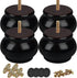 Btowin 2 inch Solid Wood Furniture Legs, 4Pcs Round Wooden Bun Feet with