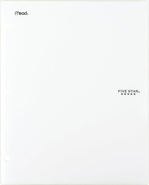 Five Star 4 Pocket Folders, Plastic, Teal, White, Purple, Lime, 4 Pack (38076)