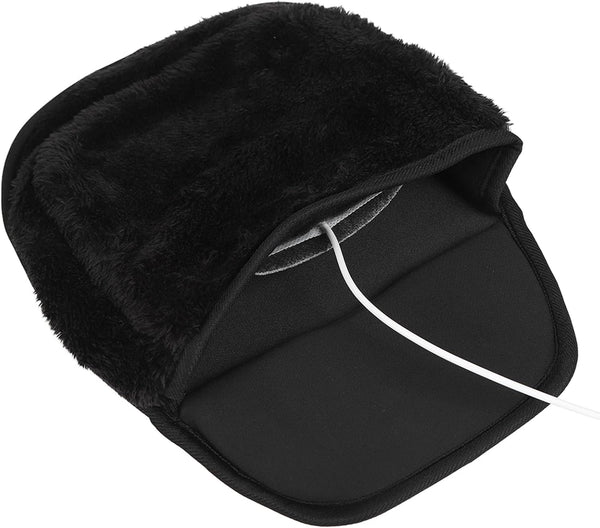 ZJchao Heated Pad, Hand Warmer Pad USB Heated Computer Mousepad for Men Women Desk Accessories (Black)