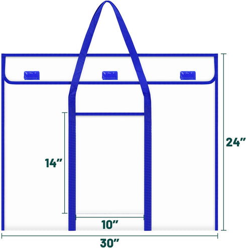 Large Bulletin Board Poster Storage Bag, 30" x 24" Organizer for Art Storage, Classroom Organization for Teachers