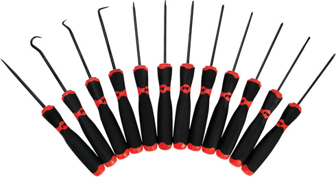 Performance Tool W945 Precision Screwdriver and Pick Set - 12-Piece, Heat-Treated Chrome Vanadium Steel, Non-Slip Grips