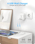 LENCENT European Travel Plug Adapter, International Type-C Foldable Power Plug with 4 Outlets, USB C Charger Adaptor.