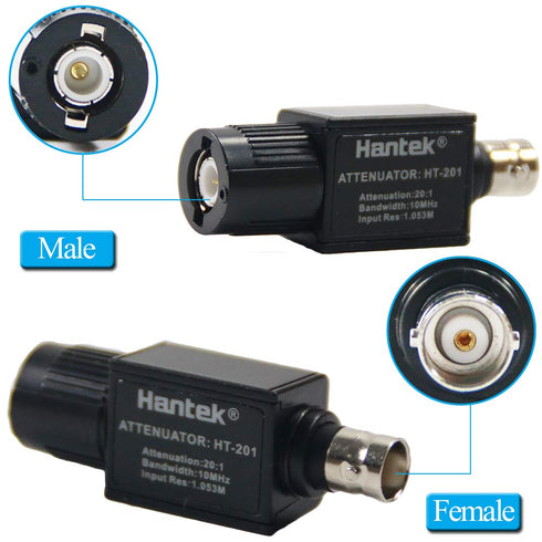 20:1 300v 10Mhz Use,HT201 Hantek Passive Attenuator for Pico Max Passive Oscilloscope Signal Attenuator for Automotive