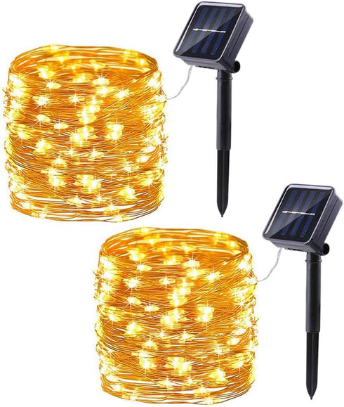 Lomotech Solar String Lights Outdoor - 2 Pack Total 66ft 200LED Solar