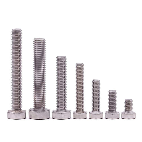 1/4-20 x 2-1/2" Hex Head Bolts Screws, 304 Stainless Steel, Fully Threaded, 8 PCS
