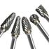 Tungsten Carbide Burr Set, Carving Bits with 1/8 inch Shank, Double Cut Engraving Bits, Rotary Tool Accessories for