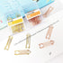LUOZZY 40pcs Metal Arrow Shaped Paper Clips, Colorful Clips for Home, Office, School - Rose Gold + Gold