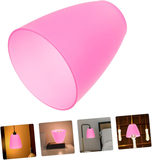 4.60X3.93 Inch 2 Pack Happyyami Replacement Plastic Lampshade for Desk Lamp and Pendant Light Small Flat Light Cover