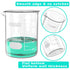 ONiLAB Glass Measuring Beaker Set (Pack of 3) 50ml 100ml 250ml, 3.3 Boro Griffin Low Form Scientific Glassware for