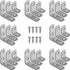 24 Pcs L Bracket 3 Size Corner Brace Stainless Steel Small Shelf
