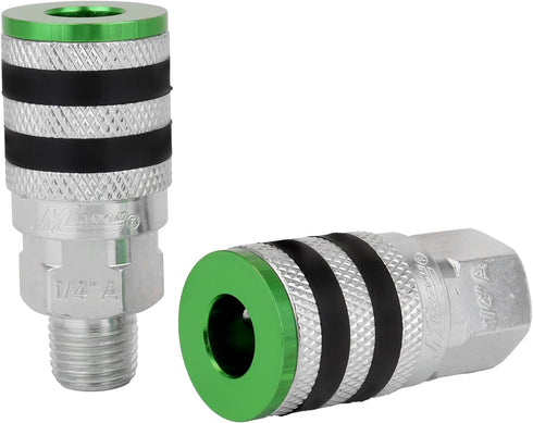 Colorfit by Milton Coupler & Plug Kit (A-Style) with Rubber Bumpers - 14-Piece Quick Connect Hose Fittings