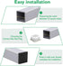 3" (75mm) 4 EASYEAH Plastic Hole Plugs White-Square Chair Leg Caps & Pipe Plugs, Tubing End Caps for Metal and Wood