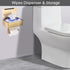 YRONG Set Adhesive Toilet Paper Holder with Shelf and Storage, Wall Mount Toilet Paper Roll Holder & Flushable Wipes