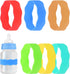 FRCTLNKG 8 Pcs Bottle Labels Daycare Reusable, Silicone Name Bands for Water Bottles for Daycare Reusable Anti-Slip