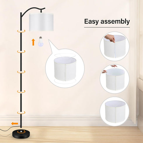 Dimmable 2700k-6500k,Modern BoostArea Floor Lamp for Living Room,Arc Floor Lamp with Remote Control,Stepless Brightness