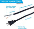16AWG Replacement Power Cord, 2 Prong Pigtail 16 Gauge Polarized Plug Extension Cord, 6FT Black