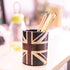 DreamsEden Vintage Pen Pencil Holder - Retro Pattern Desk Organizer for Home Office Bedroom (Union Jack Flag Round)