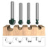 Yakamoz 4Pcs 1/4" Shank Round Nose Router Bit Set for CNC Sign Making and Woodworking Carving