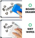 carrotez 12 Count Retractable Dry Erase Markers, Low Odor White Board Markers, Bullet Tip, Thick Barrel, Black