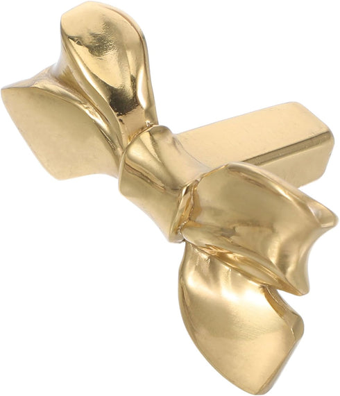 Gatuida Brass Decorative Bow Knobs for Cabinets Adorable Hardware Handles for Wardrobes
