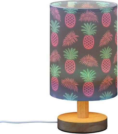 Amooorous Summer Neon Pineapple Leaf USB Table Lamp Baby Night Light for Candlestick Lamps for Small Spaces Electric
