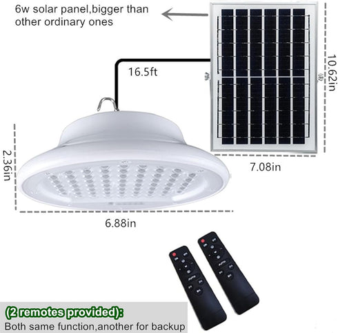 Night,96Leds 2 Remotes,IP65 HULPPRE Solar Shed Light-Daytime or Brighter White Solar Light Indoor&Outdoor