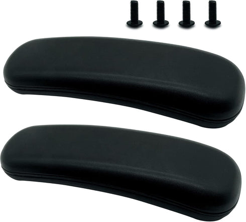 Office Chair Arm Replacement Pads (Set of 2), Oval Shaped Arm Rest for Desk Chair with Mounting Hole Patterns