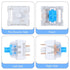 FdcZeyxior 50 3 PCS Mechanical Keyboard Switches Keyboard Clicker Pin Blue Switch Replacement Keyboards Keys