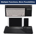 Small Glass Desktop Dry-Erase Board - Computer Keyboard Stand with Drawer, White Board Surface Pad, Desk Organizers for